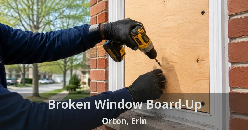 Broken Window Board-Up Orton, Erin - ON