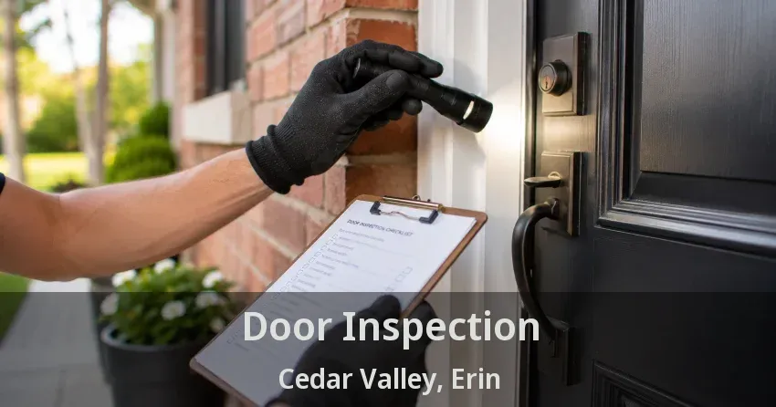 Door Inspection Cedar Valley, Erin - ON