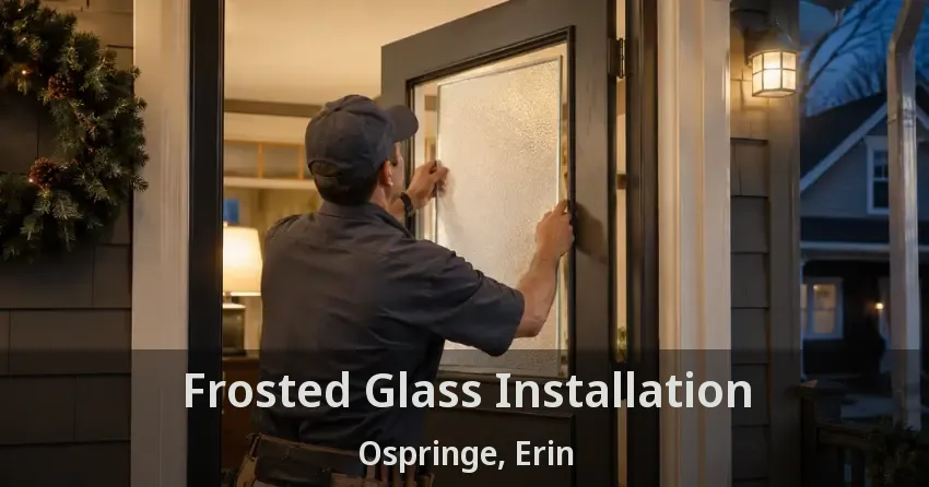 Frosted Glass Installation Ospringe, Erin - ON