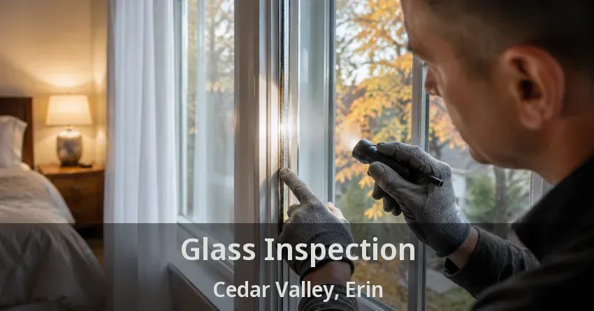Glass Inspection Cedar Valley, Erin - ON