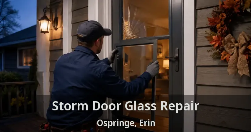 Storm Door Glass Repair Ospringe, Erin - ON