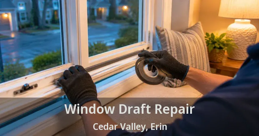 Window Draft Repair Cedar Valley, Erin - ON