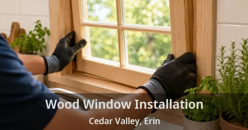 Wood Window Installation Cedar Valley, Erin - ON