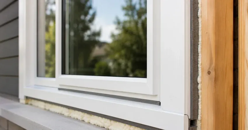 technician installing fiberglass window frame in Brisbane, Erin home