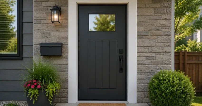 emergency door replacement Hillsburgh, Erin installation in progress