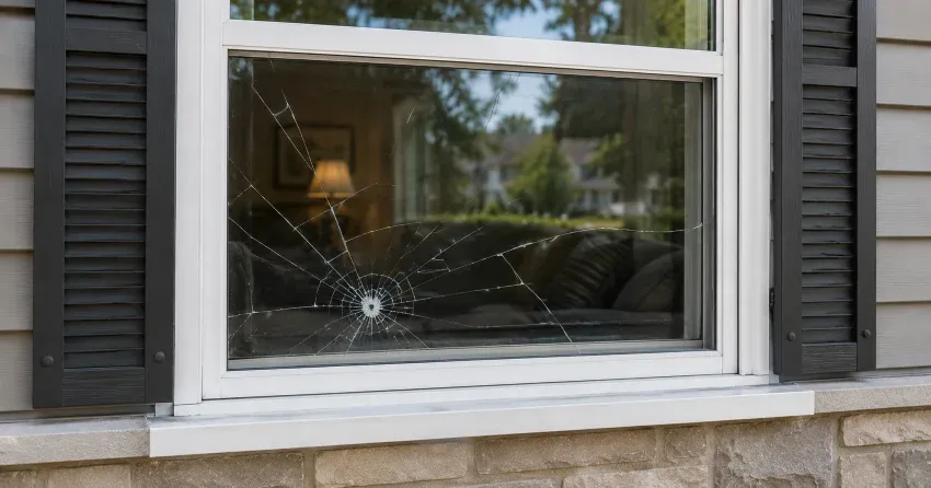 technician measuring window opening for emergency glass replacement Hillsburgh, Erin