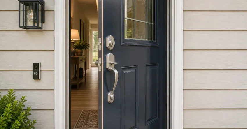 energy-efficient exterior door upgrade installation in Cedar Valley, Erin