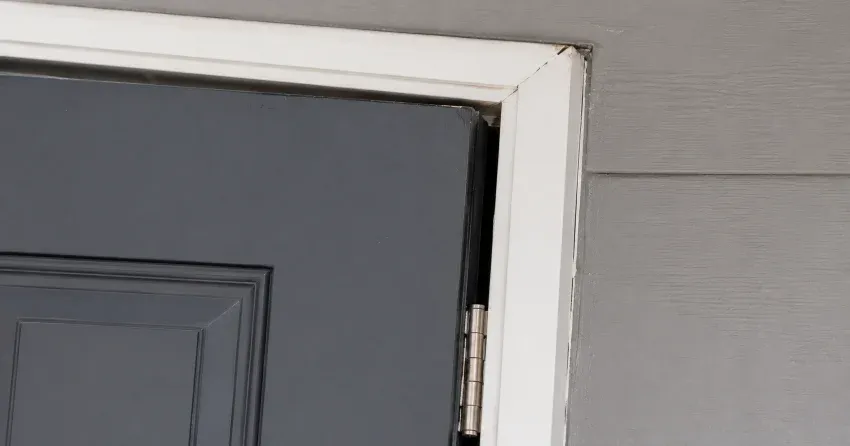 technician tightening a loose door hinge in Cedar Valley, Erin