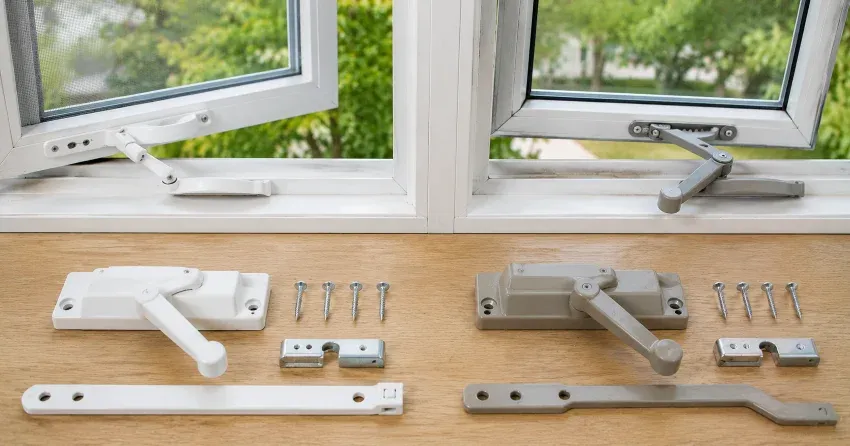 new casement window crank operator installed in Erin home