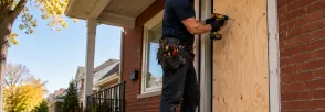 Temporary Door Securing Ospringe, Erin